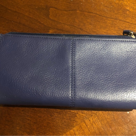 Coach Leather Wallet - Tri-fold Turnlock - Royal Blue - Picture 2 of 5
